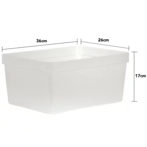 Studio Stack 2.01 A4 Deep Storage Box with Lid, Clear (36x26x17 cms)
