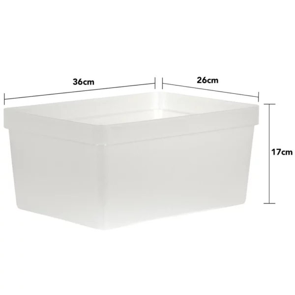 Studio Stack 2.01 A4 Deep Storage Box with Lid, Clear (36x26x17 cms)