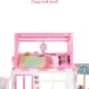 Barbie Dollhouse Playset with Barbie Doll & House with 2 Levels & 4 Play Areas, Fully Furnished, with Pet Puppy & Accessories - Image 2