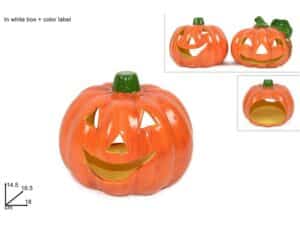 Halloween Pumpkin Shaped Tealight Candle Holder 2 Assorted