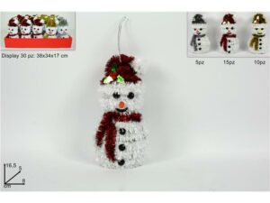 Snowman Hanging Ornament 16.5cm