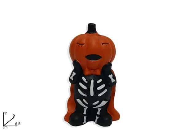 Halloween Skeleton Figure With Pumpkin Head 11cm
