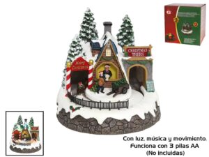 Christmas Market Stall With LED Lights, Music, Movement