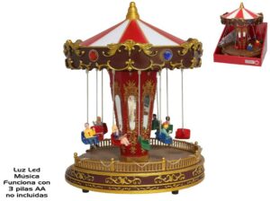 Live Flying Carousel Led/music. 21x21x27cm