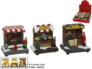 Christmas Store - 3 Assorted Models- 10x8x11 Cm