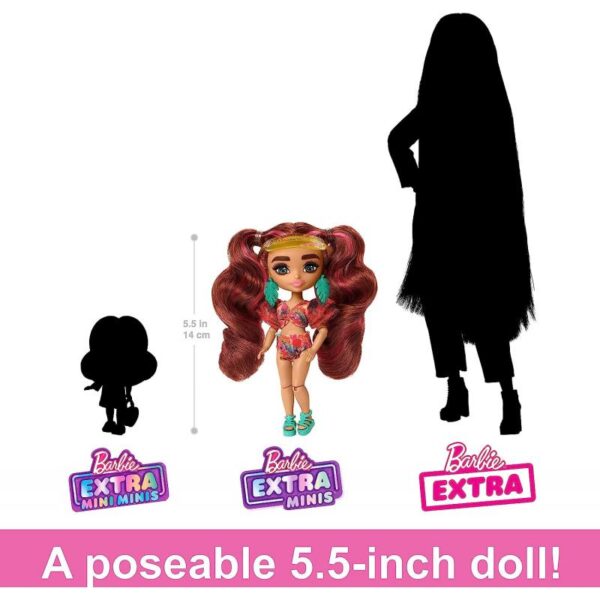 Barbie Extra Fly Mini Travel Doll With Beach Fashion - Image 4