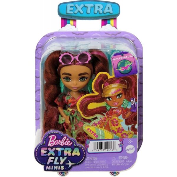 Barbie Extra Fly Mini Travel Doll With Beach Fashion