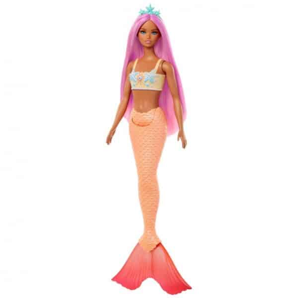 Barbie Mermaid Dolls With Colorful Hair, Tails And Headband Accessories - Image 5