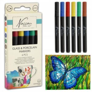 Glass & Porcelain Markers 6 Pcs