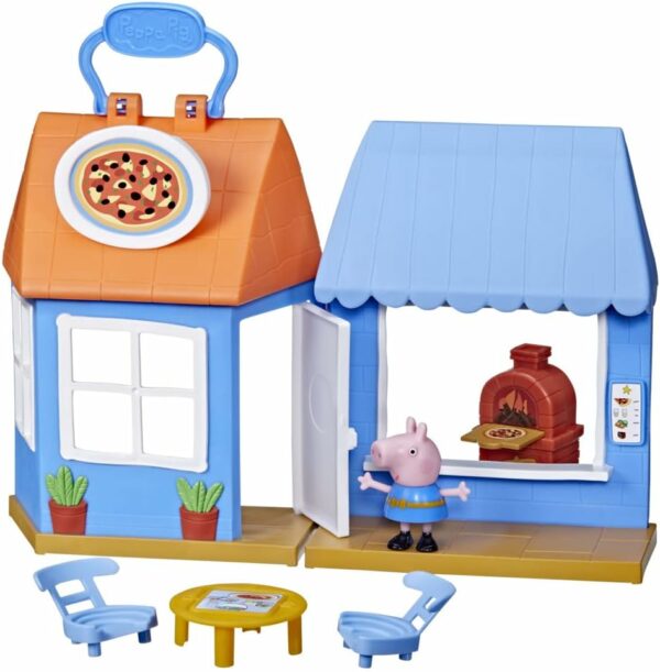 Peppa Pig Peppa's Adventures Peppa's Pizza Place Carry-and-Play Preschool Playset, Includes Figure and 4 Accessories, Multi-Colour - Image 4