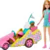 Barbie Stacie Racer Doll With Go-Kart Toy Car, Dog, Accessories