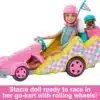Barbie Stacie Racer Doll With Go-Kart Toy Car, Dog, Accessories - Image 2