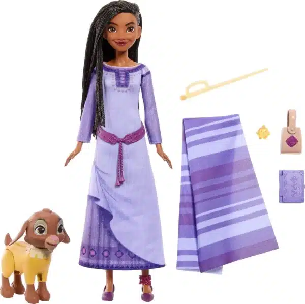 Disney Wish Asha Of Rosas Adventure Pack Fashion Doll, Posable Doll With Animal Friends And Accessories - Image 2