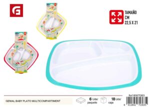 Multicompartment Baby Plastic Plate