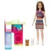 Barbie Doll and Pet Playhouse Playset with 2 Pets - Image 3