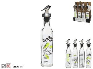 250ml Oil Bottle With Drip Stop 4 Assorted