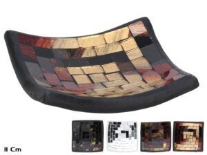 Square Plate 11 Cm - 4 Assorted models Golden