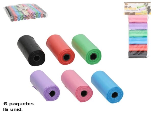 Set 6 Pet Bags X 15 Units 6x2 Cm