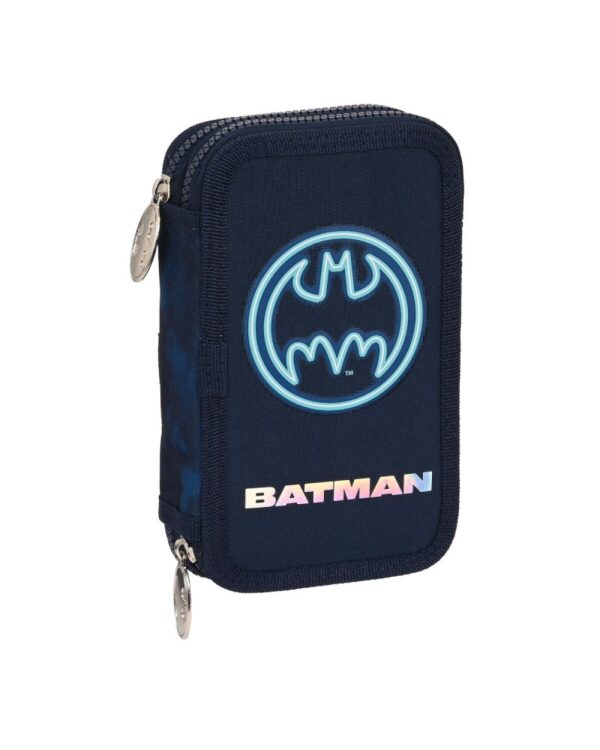 Double Pencil Case Batman Legendary Navy Blue 12.5 x 19.5 x 4 cm (28 Pieces)