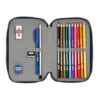Double Pencil Case Batman Legendary Navy Blue 12.5 x 19.5 x 4 cm (28 Pieces) - Image 3