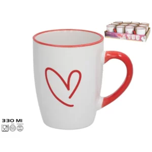Mug 330ml Heart Stoneware