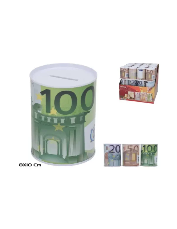 Piggy Box 8x10 Cm Euro Bills