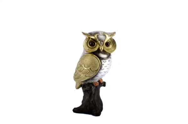 Decorated Owl Trunk 24x13 Cm