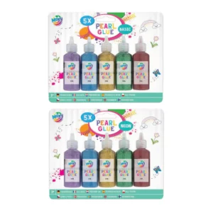Pack of 5 Pearl Paints, 25ml  2 Assorted. Neon/Basic