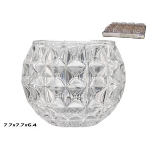 Glass Candle Holder 7.7x5.8cm
