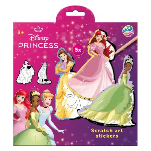 Disney Princess Scratch Art Stickers 5pc