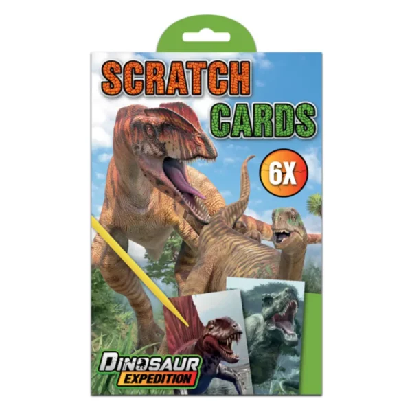 Dino 6 Scratch Cards 21x14 Cm
