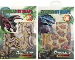Dino Sticker By Shape, 3d Stickers 2 Assorted models