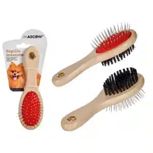 Double Sided Wooden Pet Brush