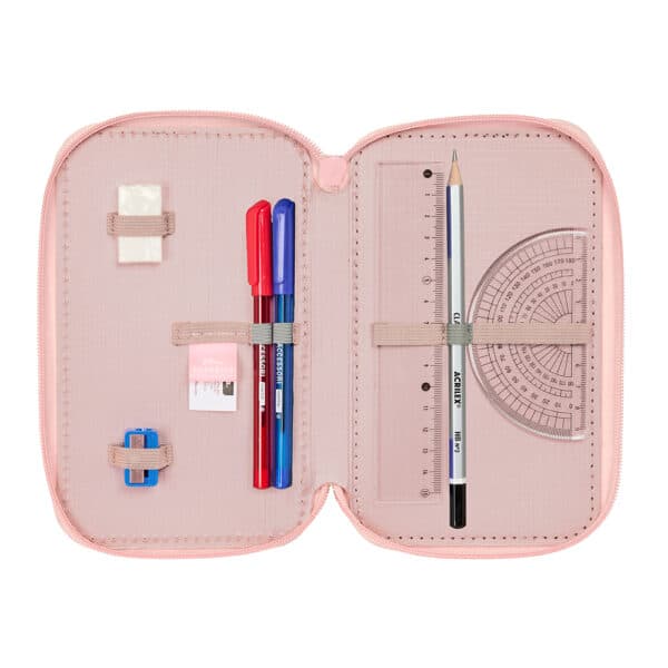 Triple Filled Pencil Case 36 Pieces Stitch "Beach" - Image 3