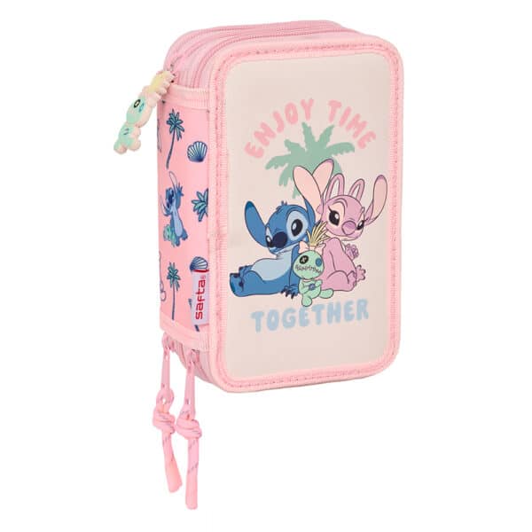 Triple Filled Pencil Case 36 Pieces Stitch "Beach"