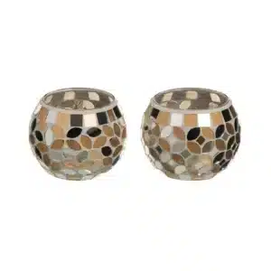 Glass Candle Holder Glass 10 X 10 X 8 cm
