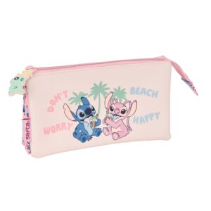 Triple Pencil Case Stitch Beach