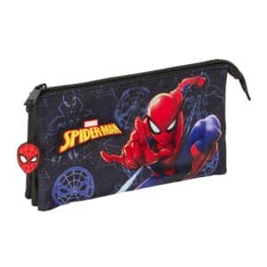 Triple Pencil Case Spiderman "Attack"