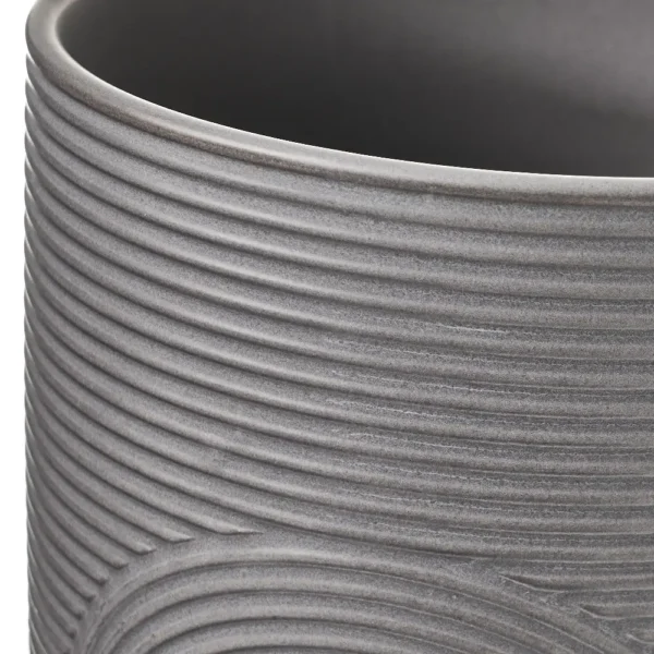Ceramic Flower Pot 13.70x13.2cm Grey or Black - Image 2