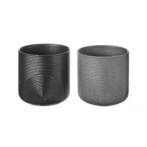 Ceramic Flower Pot 13.70x13.2cm Grey or Black