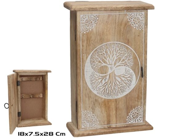 Yin Yang Wooden Key Holder Box 18x7.5x28cm