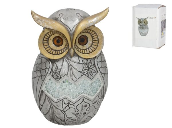 Resin Rani Owl Figure 13x10.5x20 cm