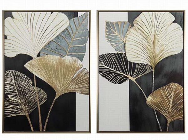 Canvas With Gold Frame  2 Assorted Models- 50x70x3cm
