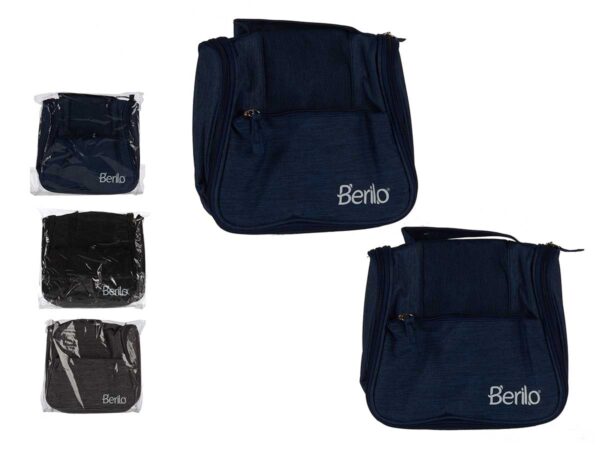 Fabric Toiletry Bag -  3 Assorted Colours
