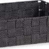 Fabric Rectangular Storage Box 23cm Black - Image 2