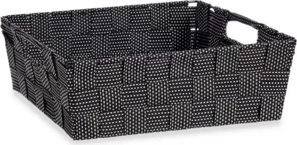 Fabric Rectangular Storage Box 23cm Black - Image 2