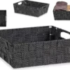 Fabric Rectangular Storage Box 23cm Black