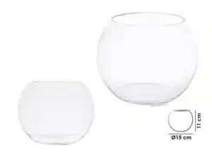Small Decorative Glass Fishbowl 15cm