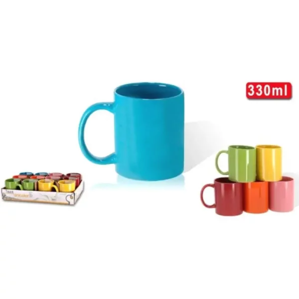 330 ml Mugs Assorted Colours