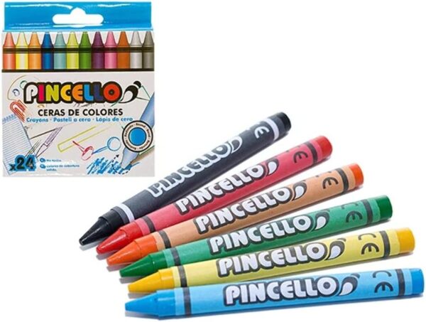 24pcs Wax Crayons Pincello